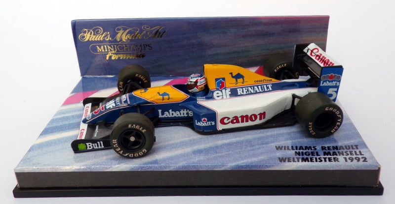 Minichamps 1/43 Scale NM01 - F1 Williams Renault #5 Nigel Mansell Weltmeister 92