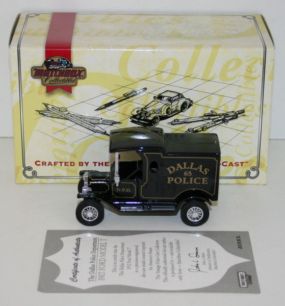 MATCHBOX COLLECTIBLES DYM38019 - 1912 FORD MODEL T - DALLAS POLICE DEPARTMENT