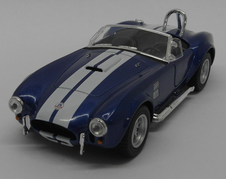 1965 Shelby Cobra 427 S/C - Blue - Kinsmart Pull Back & Go Diecast Metal Model Car