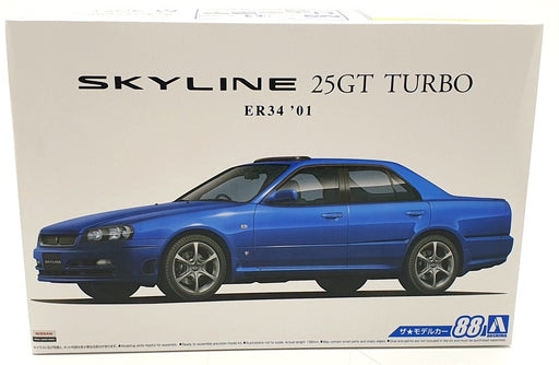 Aoshima 1/24 Scale Model Kit 88 - Nissan Skyline 25GT Turbo ER34 2001