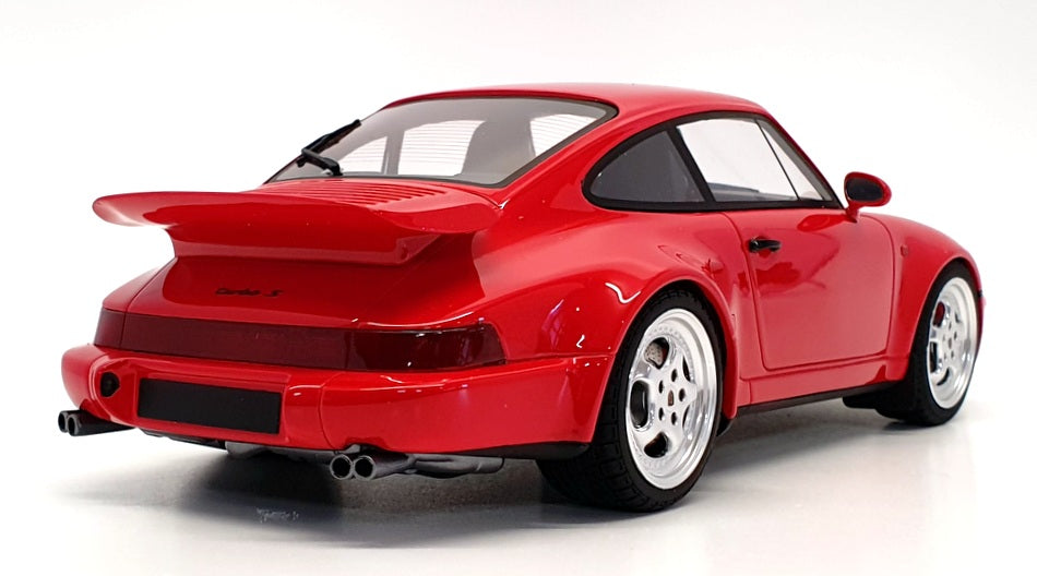 GT Spirit 1/18 Scale GT328 - Porsche 911 (964) Turbo S Flachbau - Red