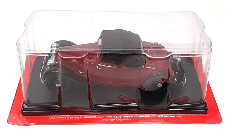 Hachette 1/24 Scale G111V029 - Citroen Traction 7C Cabriolet - Burgundy/Black