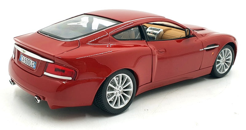 Burago 1/18 Scale Diecast DC18722C Aston Martin Vanquish - Red With Case