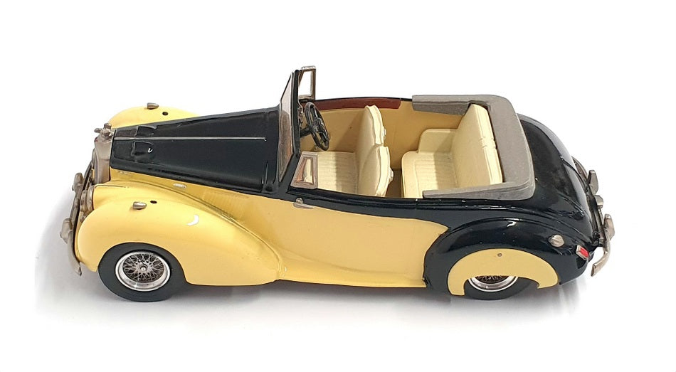 Top Marques 1/43 Scale HE4 - 1954 Alvis TC 21/100 Grey Lady Open - Yellow/Black
