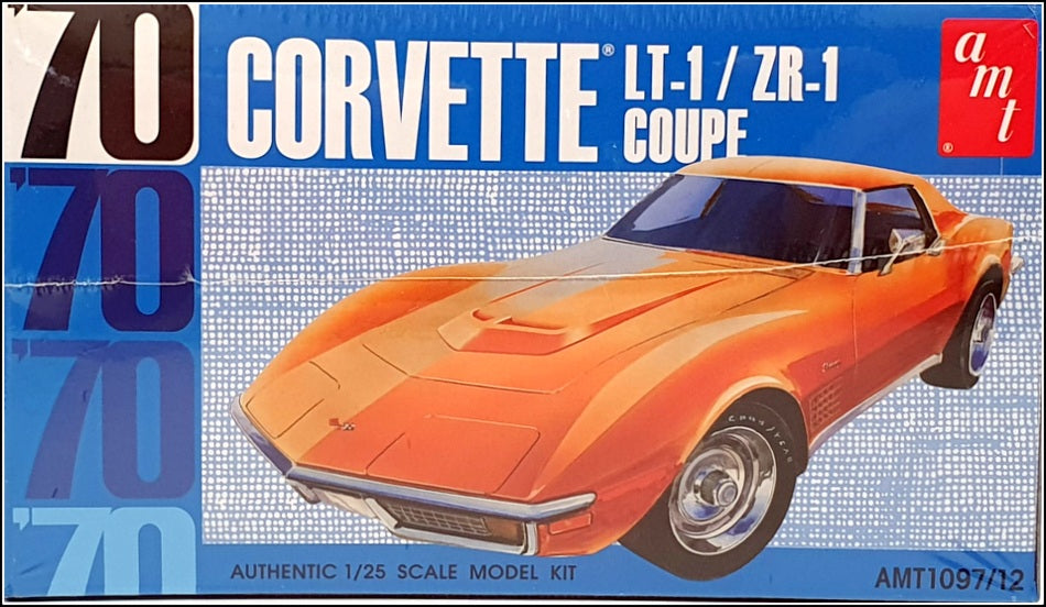 AMT 1/25 Scale Unbuilt Kit AMT1097/12 - 1970 Chevrolet Corvette LT-1 ZR-1 Coupe