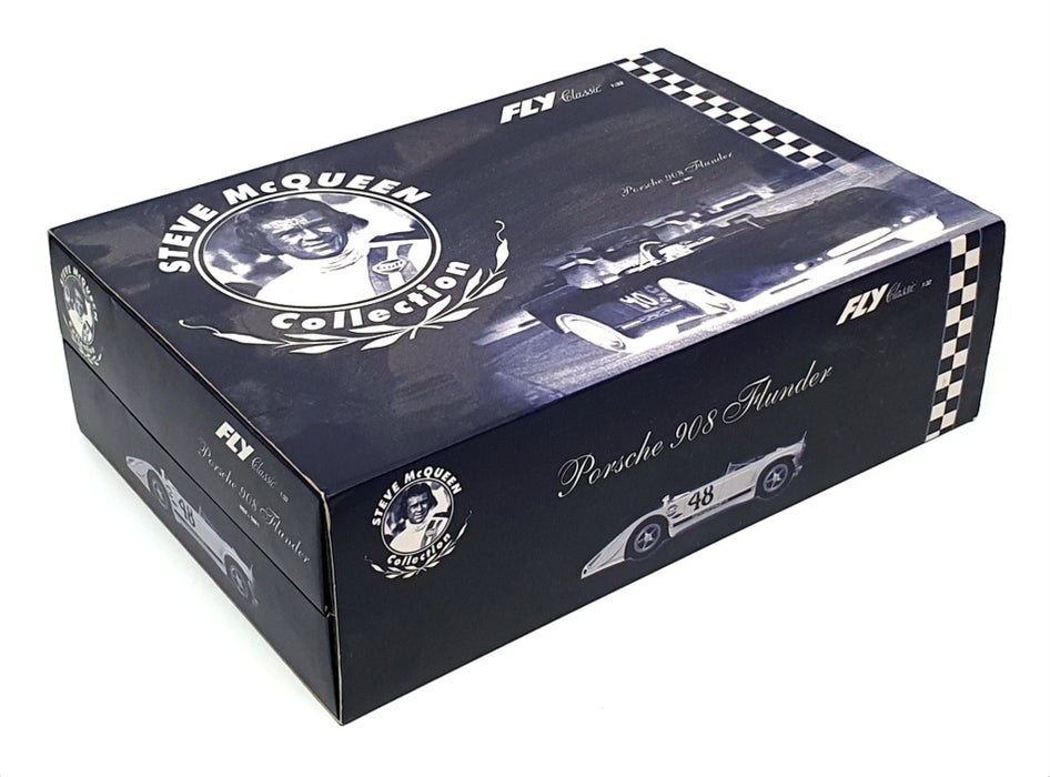 Fly 1/32 Scale Slot Car SM1 - Porsche 908 Flunder #48 12h Sebring 1970 - White