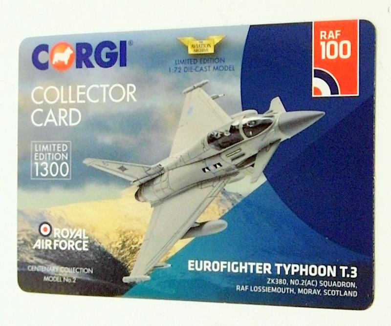 Corgi 1/72 Scale Aeroplane AA36409 Eurofighter Typhoon T.3 ZK380 #2 AC Squadron