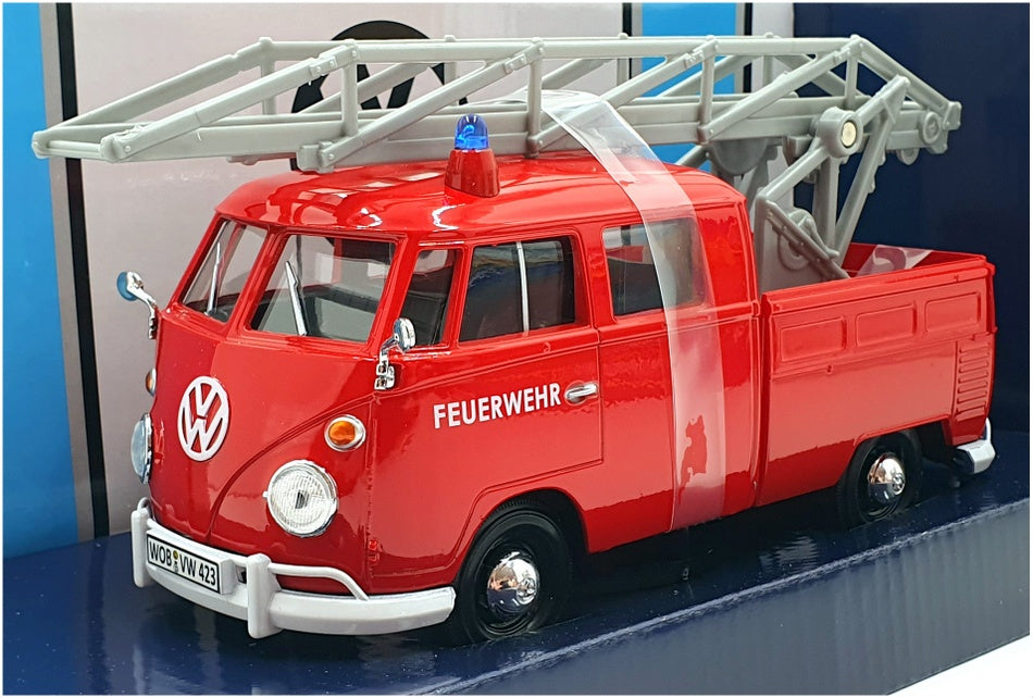 Motor Max 1/24 79584 - Volkswagen Type 2 T1 Pompier Rouge Avec échelle