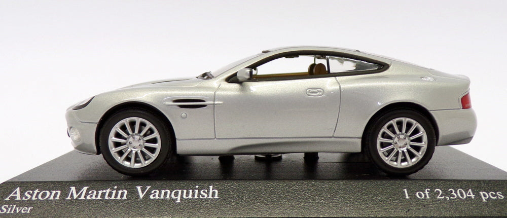 Minichamps 1/43 Scale 400 137224 - Aston Martin Vanquish - Silver