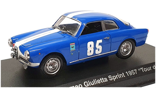 Detail Cars 1/43 Scale ART368 Alfa Romeo Giulietta #85 Tour De Corse 1957 - Blue