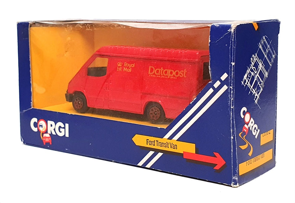 Corgi Appx 10cm Long Diecast C656/2 - Ford Transit Van Royal Mail Datapost - Red