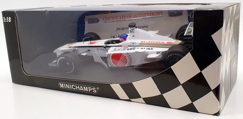 Minichamps  1/18 Scale 100 010010 - BAR Honda 03 Signed By J.Villeneuve