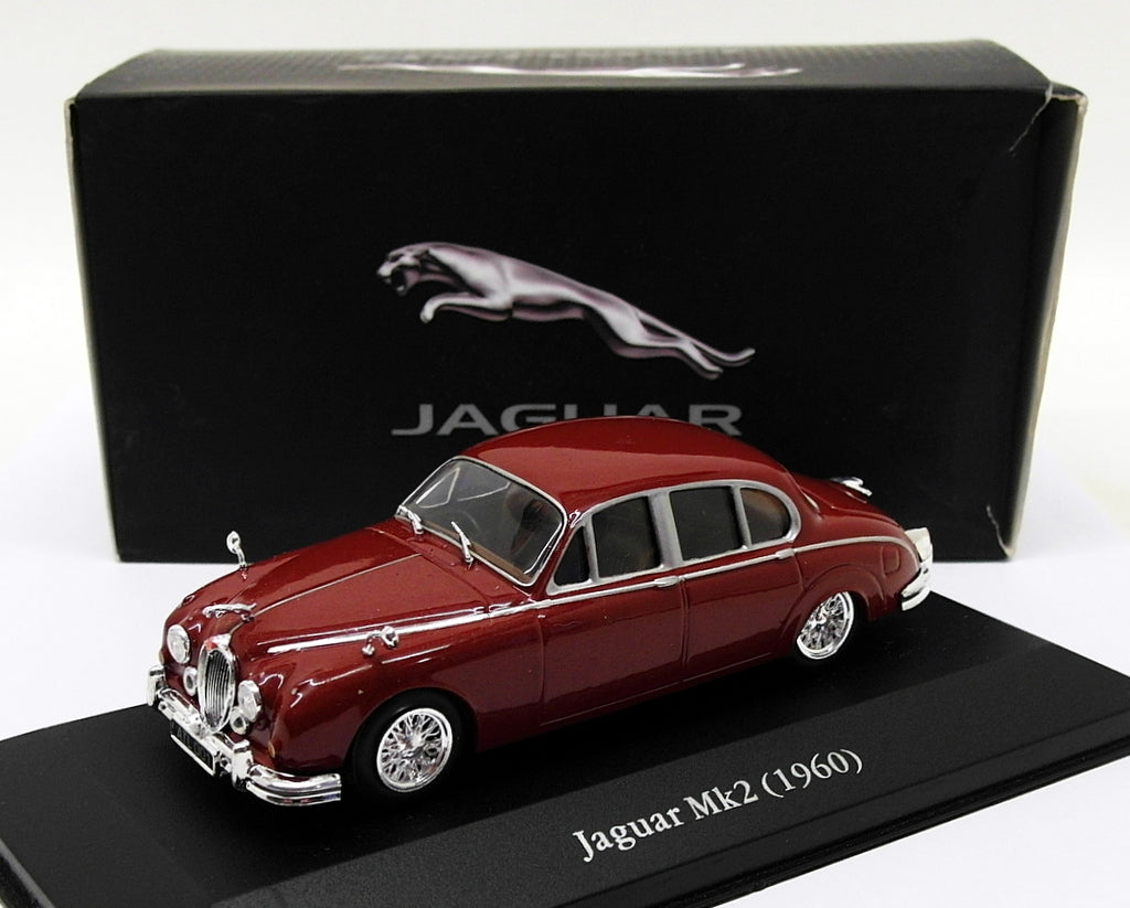 Atlas Editions 1/43 Scale 4 641 101 - 1960 Jaguar Mk2 - Maroon