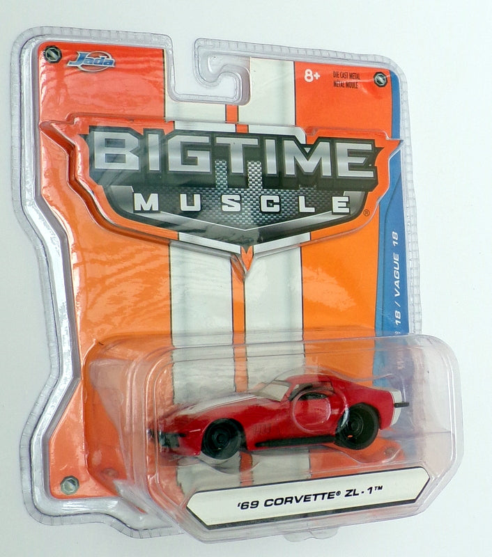 Jada Bigtime Muscle 1/64 Scale 12006 - 1969 Chevrolet Corvette ZL-1 - Red/White