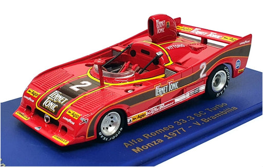 M4 Models 1/43 Scale 7008 - Alfa Romeo 33.3 SC Turbo Monza 1977 - Red