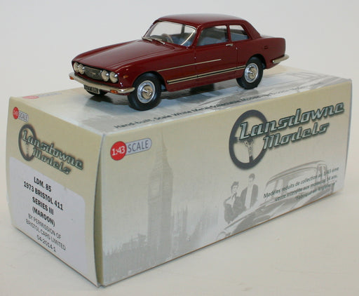 Lansdowne Models 1/43 Scale LDM85 - 1973 Bristol 411 Series III - Maroon
