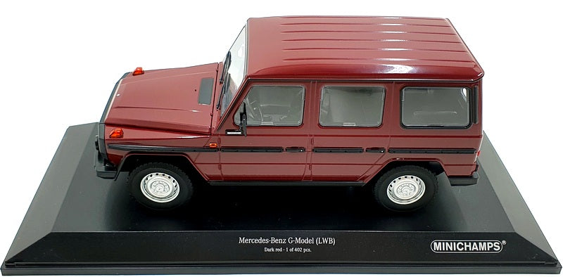 Minichamps 1/18 Scale Diecast 155 038102 Mercedes-Benz G Wagon LWB Dark Red