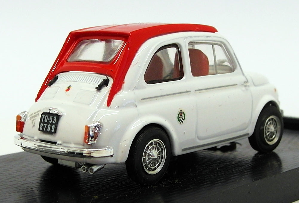 Brumm 1/43 Scale Model Car R407 - 1964 Fiat 595SS Abarth - Red/White