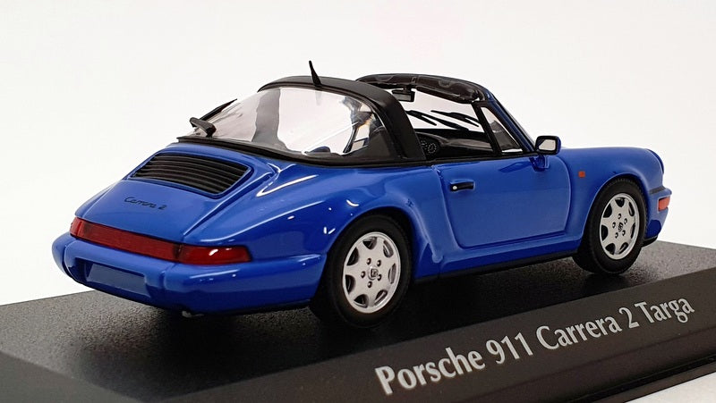 Maxichamps 1/43 Scale 940 061360 - 1991 Porsche 911 Carrera 2 Targa - Blue