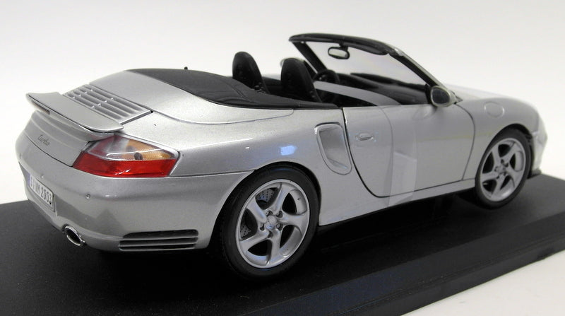 Maisto 1/18 Scale Diecast - 31660 Porsche 911 Turbo Cabriolet Silver Model Car