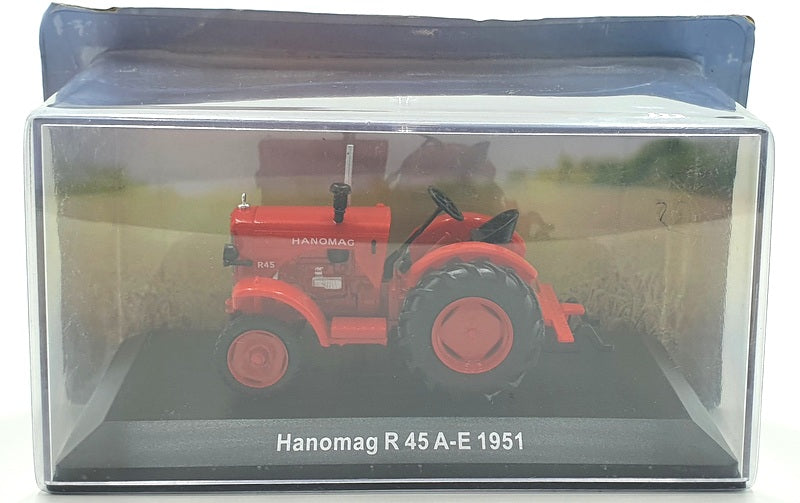 Hachette 1/43 Scale Model Tractor HL73 - 1951 Hanomag R 45 A-E - Red