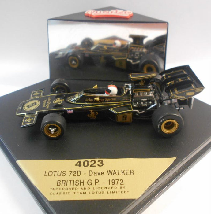 Quartzo 1/43 Scale - 4023 LOTUS 72D DAVE WALKER BRITISH GP 1972