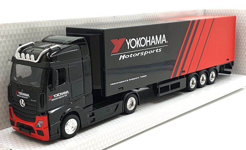Burago 1/43 Scale #18 31460 Mercedes Actros Gigaspace Hauler Trailer - Yokohama