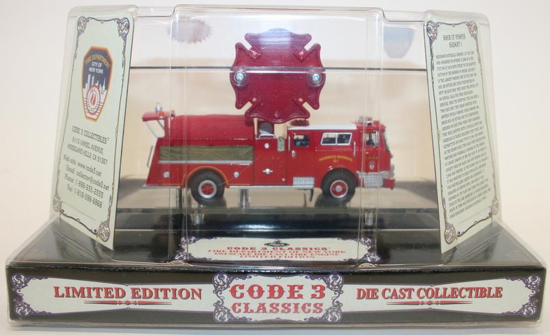 Code 3 Classics 1/64 Scale Model Mack Fire Engine 12370 Fire Dept New York