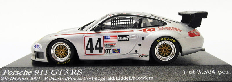 Minichamps 1/43 Scale 400 046944 - Porsche 911 GT3 RS - 24h Daytona 2004