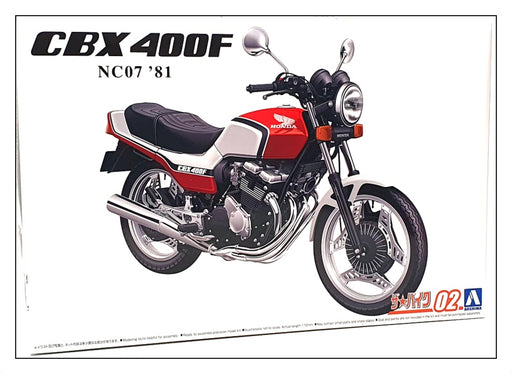 Aoshima 1/12 Scale Unbuilt Kit 063750 - 1981 Honda NC07 CBX400F Motorbike