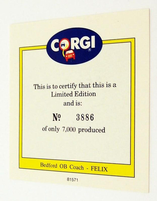 Corgi 1/50 Scale Bus 97105 - Bedford OB Coach - The Felix Coaches