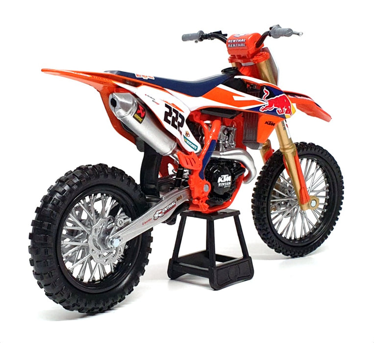 New Ray 1/10 Scale 58123 - KTM 450 SX-F Motorbike #222 Tony Cairoli