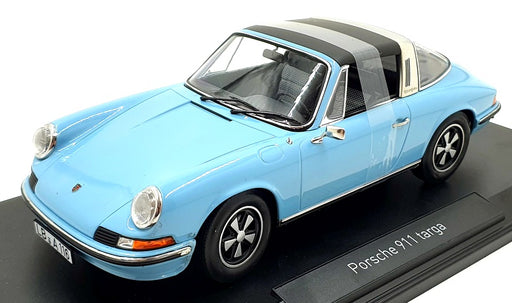 Norev 1/18 Scale Diecast 187642 - Porsche 911 E Targa 1973 - Light Blue