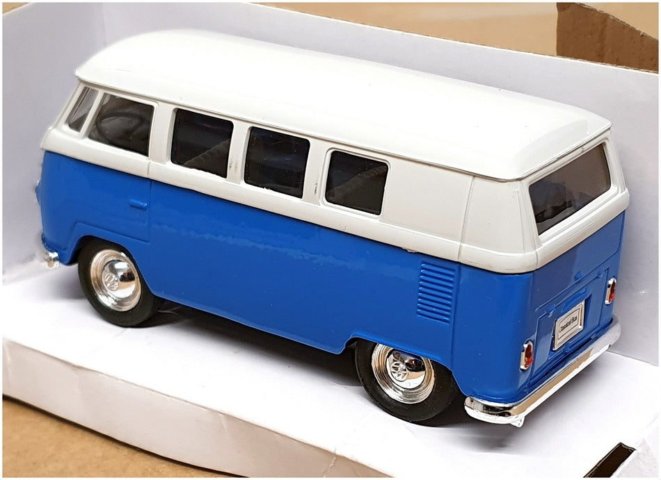 Welly 10.5cm Long Diecast 49764 - Volkswagen T1 Bus - Blue/Lt Grey