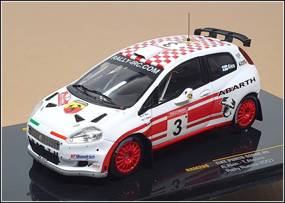 Ixo 1/43 Scale RAM289 - Fiat Punto S2000 Rally Russia 2007 #3 Alen/Alanne