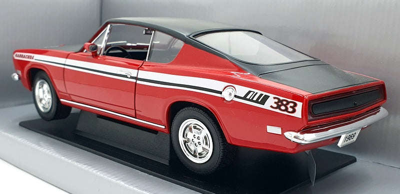 Road Signature 1/18 Scale Diecast - 92179 1969 Plymouth Barracuda - Red/Black