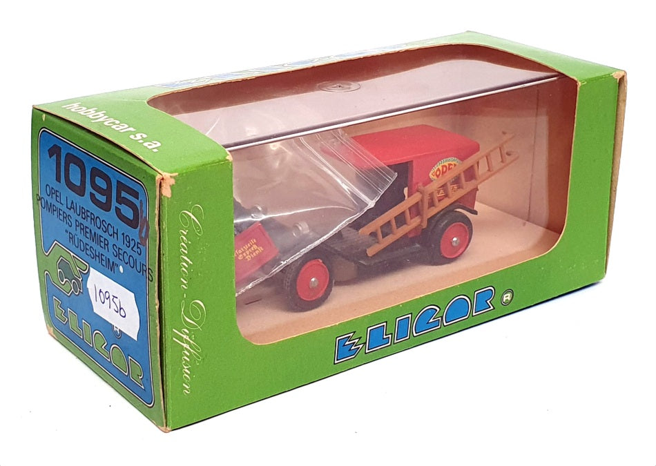 Eligor 1/43 Scale 1095b - 1925 Opel Laubfrosch Pompiers Rudesheim - Red
