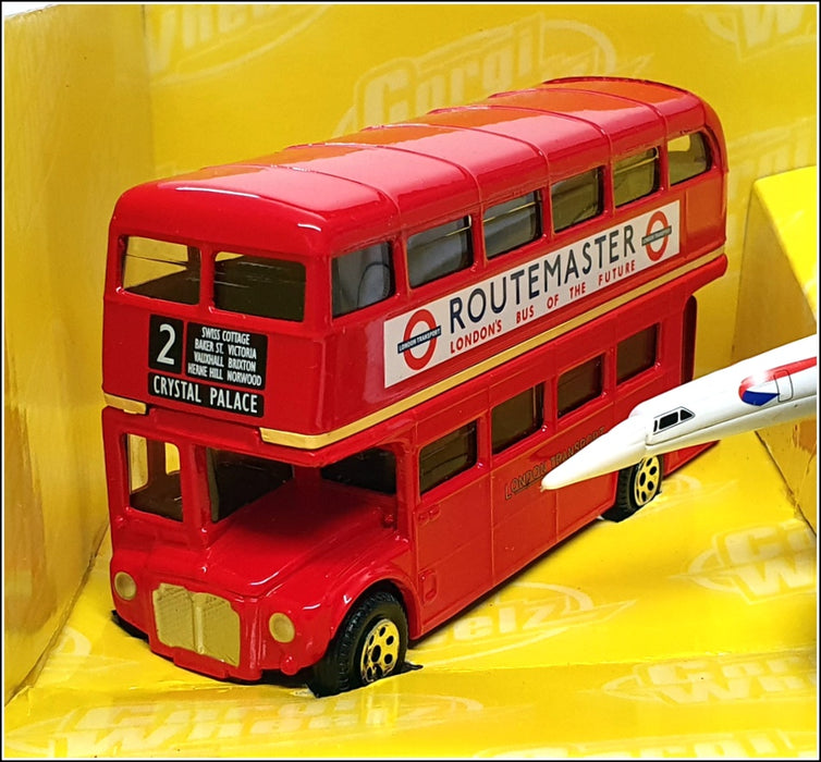 Corgi 3 Piece Set TY93287 - RM Bus Black Taxi & Concorde Aircraft