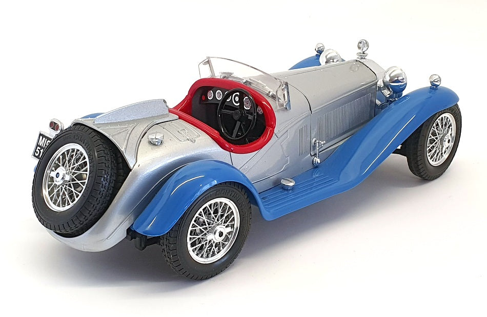 Burago 1/18 Scale 3821B - 1932 Alfa Romeo 2300 Spider - Blue/Silver