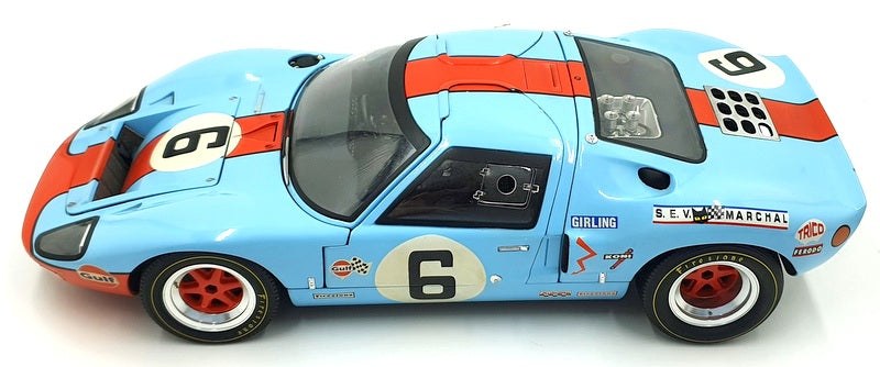GMP 1/12 Scale Diecast 12073 - Ford GT40 Gulf 1969 #6 - Blue/Orange