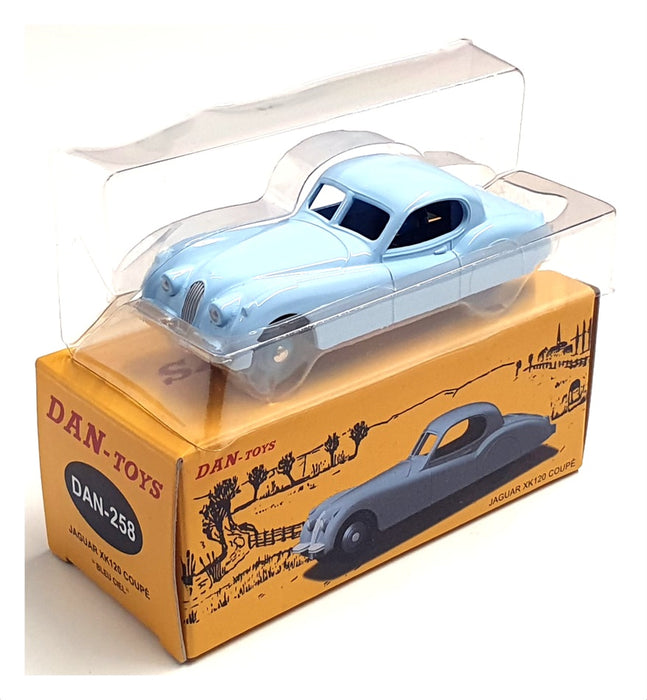 Dan Toys Appx 9.5cm Long Diecast DAN-258 - Jaguar XK120 Coupe - Blue