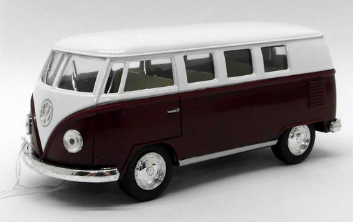 1962 VW Camper - Dark Red - Kinsmart Pull Back & Go Metal Model Car