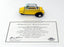Matchbox 1/43 Scale VEM04-M - 1959 Messerschmitt KR200 Kabinenroller- Yellow