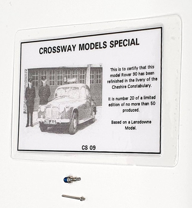 Lansdowne Crossway 1/43 Scale CS09 Rover 90 Cheshire Constabulary 1 Of 50 Green