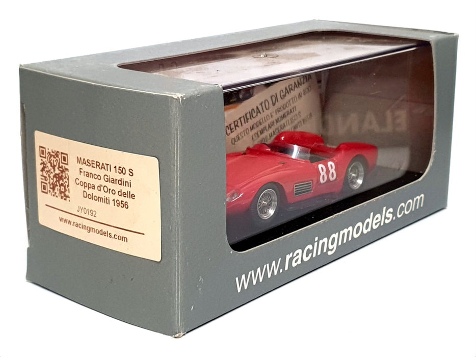 Racing Models 1/43 Scale JY0192 - Maserati 150S Coppa d'Oro delle 1956