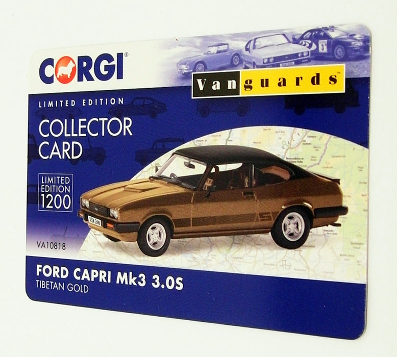Vanguards 1/43 Scale VA10818 - Ford Capri Mk3 3.0S - Tibetan Gold