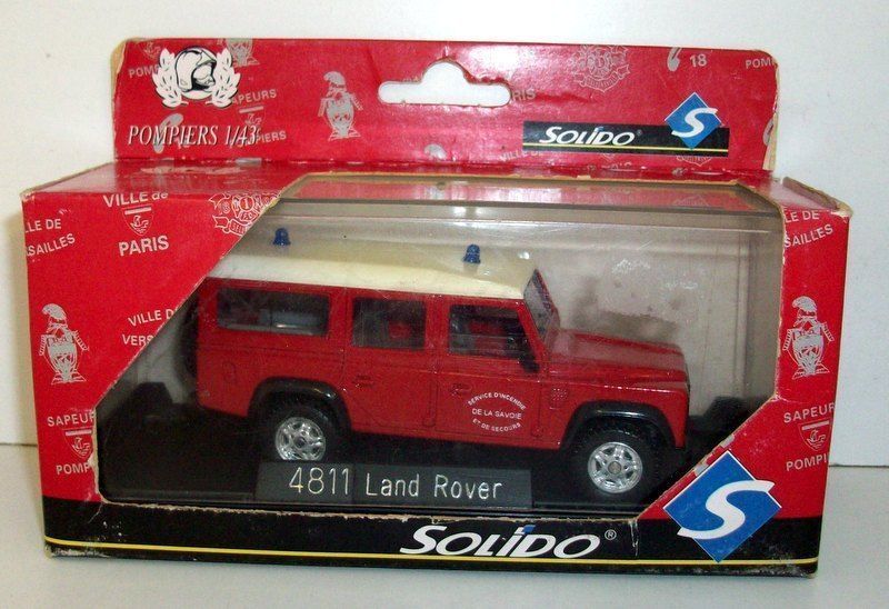 Land Rover Solido Solido 1/43 Scale - 4811 Land Rover Pompiers — R.M.Toys Ltd