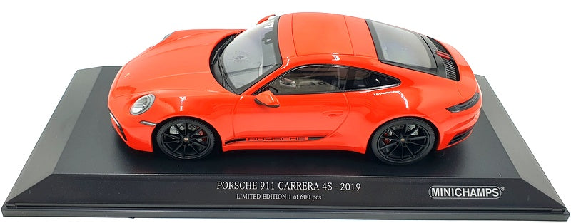 Minichamps 1/18 Scale Diecast 155 067327 - Porsche 911 Carrera 4S 2019 - Orange