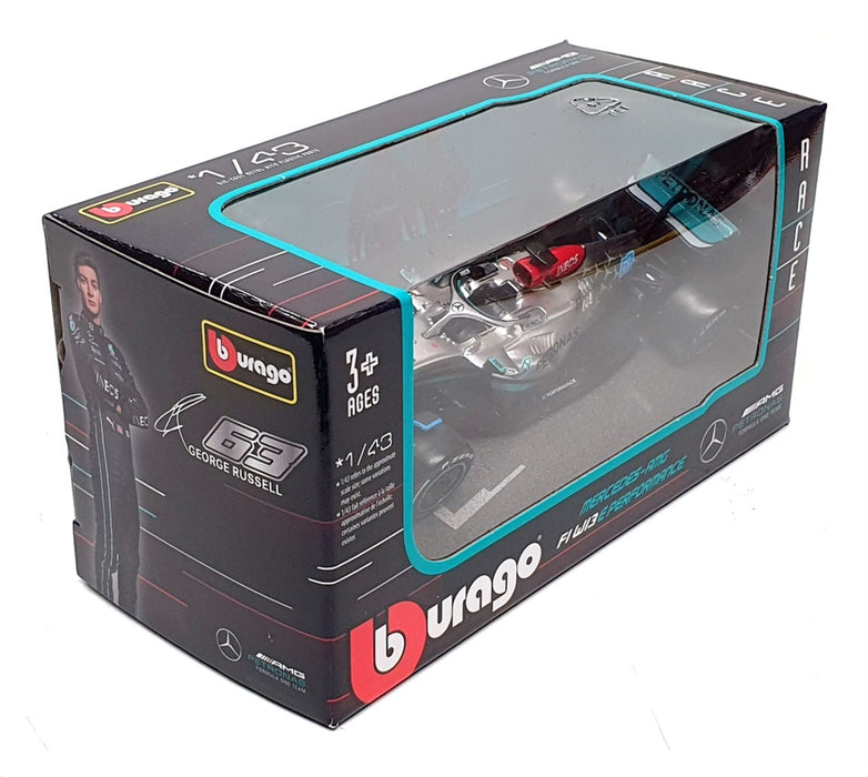 Burago 1/43 Scale 18-38065 - F1 Mercedes-AMG F1 W13 2022 #63 G.Russell