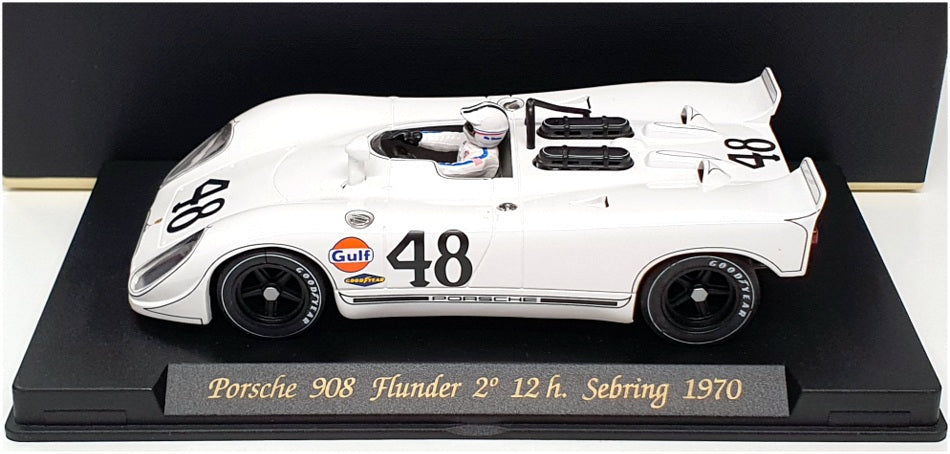 Fly 1/32 Scale Slot Car SM1 - Porsche 908 Flunder #48 12h Sebring 1970 - White